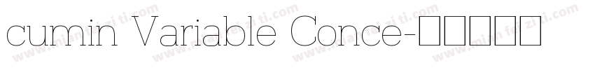 cumin Variable Conce字体转换